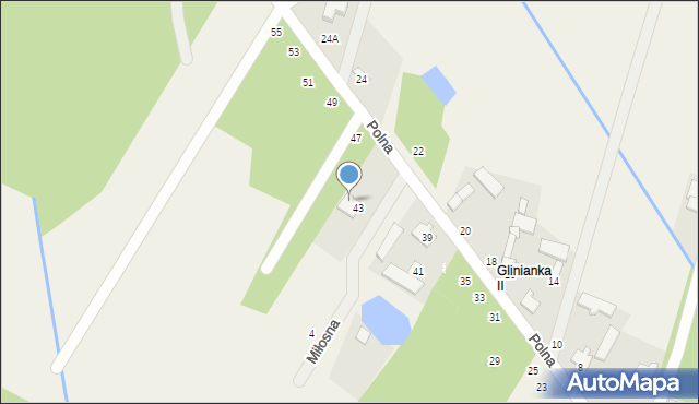 Glinianka, Polna, 45, mapa Glinianka