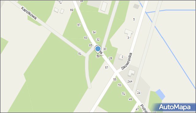 Glinianka, Polna, 59, mapa Glinianka