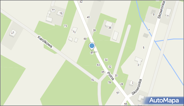 Glinianka, Polna, 67, mapa Glinianka