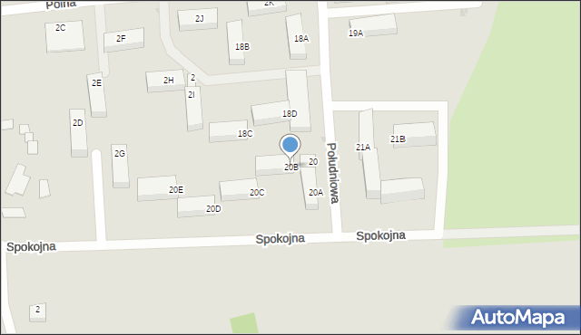 Glinojeck, Południowa, 20B, mapa Glinojeck