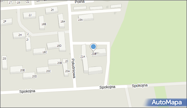 Glinojeck, Południowa, 21B, mapa Glinojeck