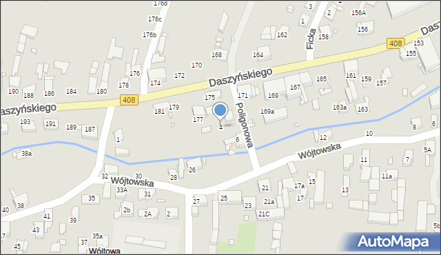 Gliwice, Poligonowa, 4, mapa Gliwic