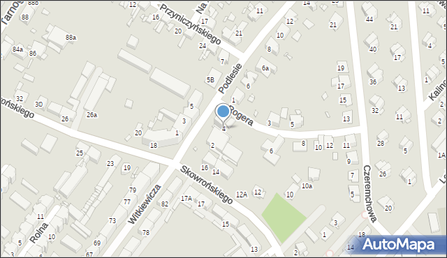 Gliwice, Podlesie, 4, mapa Gliwic