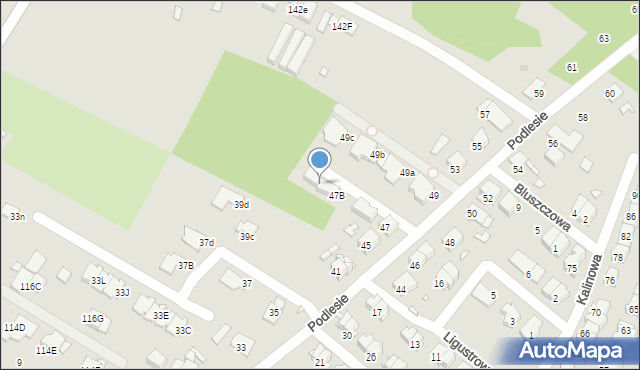 Gliwice, Podlesie, 47C, mapa Gliwic