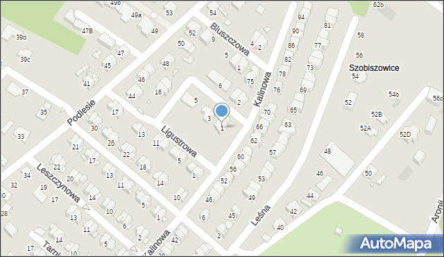 Gliwice, Porzeczkowa, 1, mapa Gliwic