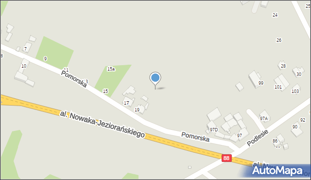 Gliwice, Pomorska, 19c, mapa Gliwic