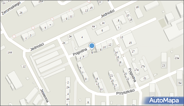 Gliwice, Pogodna, 6, mapa Gliwic