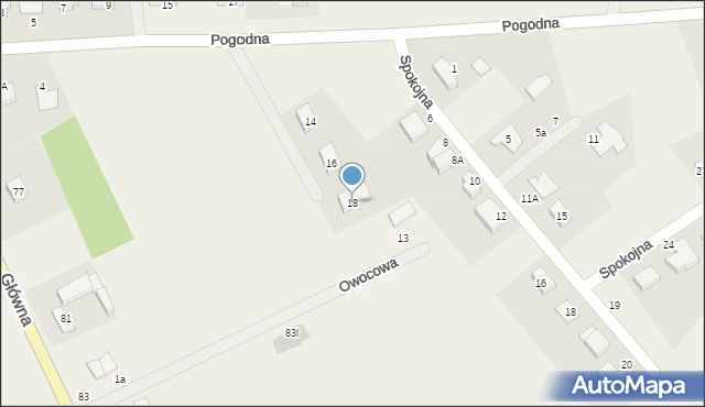 Głobino, Pogodna, 18, mapa Głobino