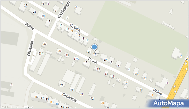 Głogów, Polna, 12, mapa Głogów