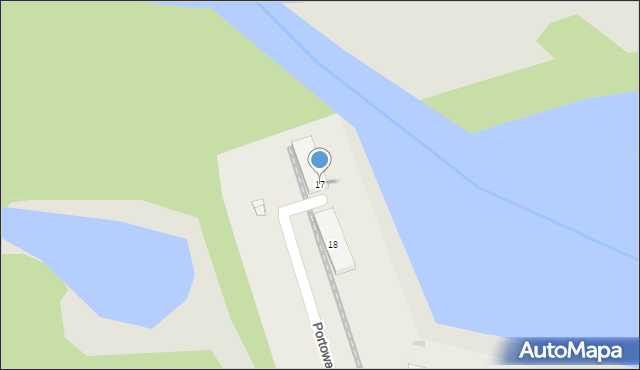 Głogów, Portowa, 17, mapa Głogów