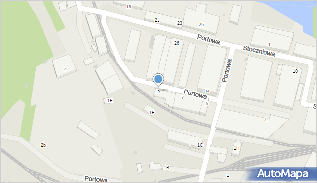 Głogów, Portowa, 9, mapa Głogów