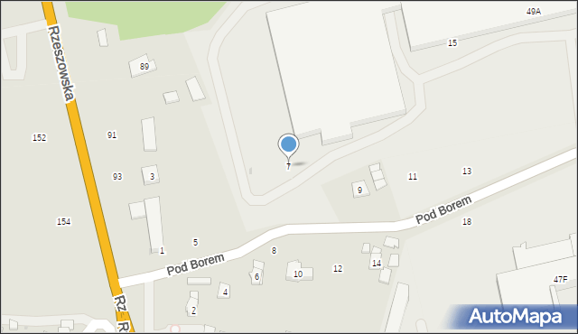 Głogów Małopolski, Pod Borem, 7, mapa Głogów Małopolski