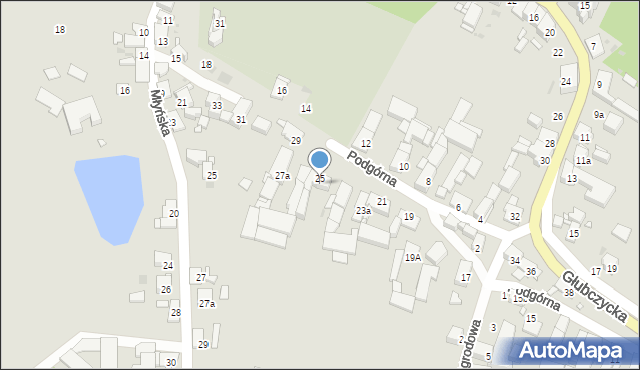 Głogówek, Podgórna, 27, mapa Głogówek