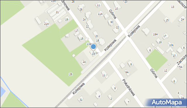 Głosków-Letnisko, Południowa, 13, mapa Głosków-Letnisko