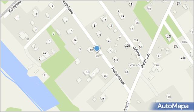 Głosków-Letnisko, Południowa, 1A, mapa Głosków-Letnisko