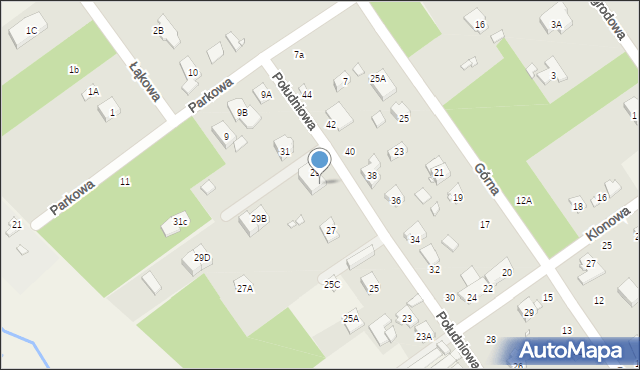 Głosków-Letnisko, Południowa, 29A, mapa Głosków-Letnisko
