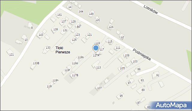 Głowienka, Podmiejska, 117A, mapa Głowienka