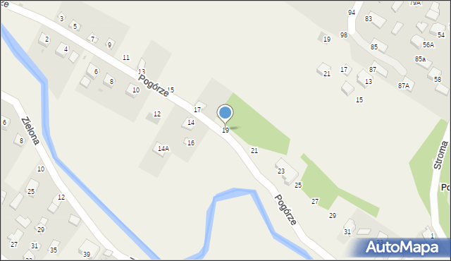 Głowienka, Pogórze, 19, mapa Głowienka