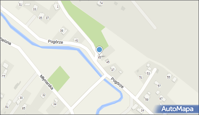 Głowienka, Pogórze, 43, mapa Głowienka