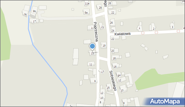 Głuchołazy, Poprzeczna, 13, mapa Głuchołazy