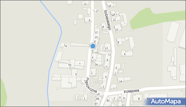 Głuchołazy, Poprzeczna, 4a, mapa Głuchołazy