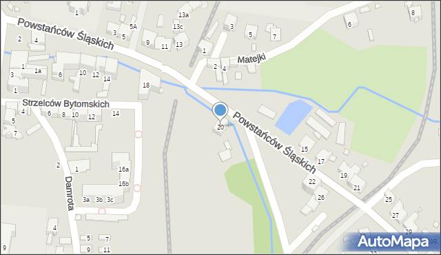 Głuchołazy, Powstańców Śląskich, 20, mapa Głuchołazy