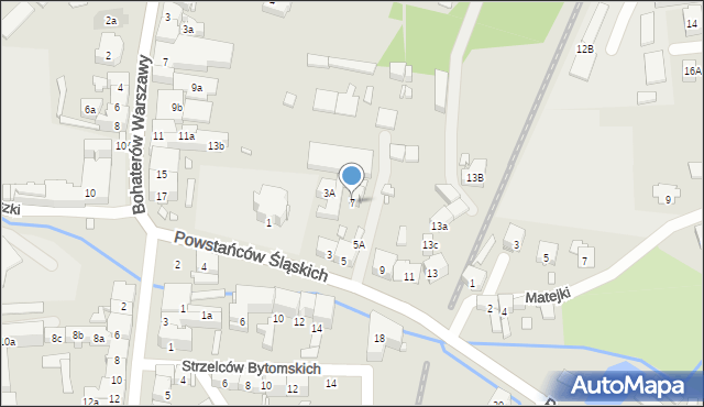Głuchołazy, Powstańców Śląskich, 7, mapa Głuchołazy
