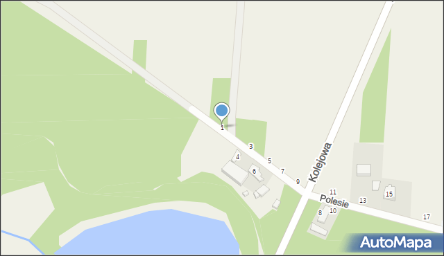 Głuchów, Polesie, 1, mapa Głuchów