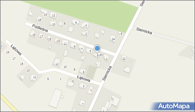 Głuchowo, Podleśna, 3, mapa Głuchowo