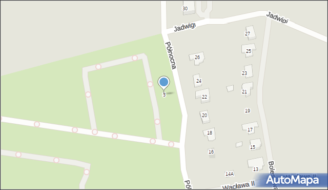 Gniezno, Północna, 3, mapa Gniezna