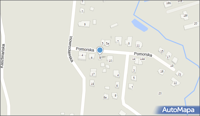 Gniezno, Pomorska, 8, mapa Gniezna