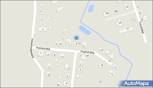 Gniezno, Pomorska, 9, mapa Gniezna