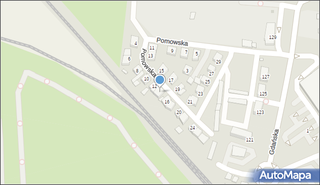 Gniezno, Pomowska, 14, mapa Gniezna