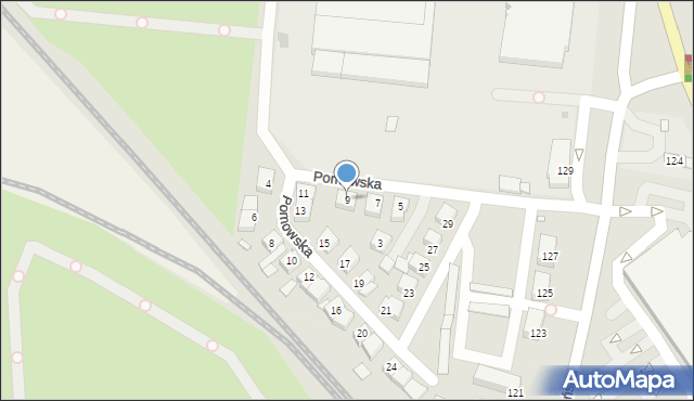 Gniezno, Pomowska, 9, mapa Gniezna