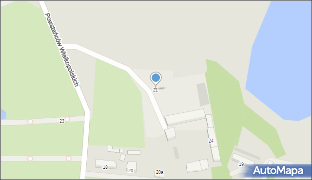 Gniezno, Powstańców Wielkopolskich, 21, mapa Gniezna