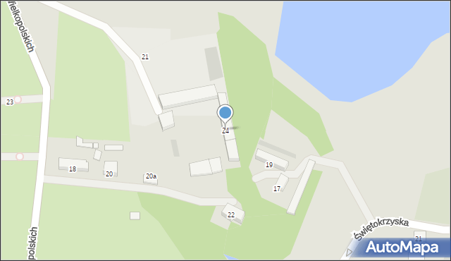 Gniezno, Powstańców Wielkopolskich, 24, mapa Gniezna