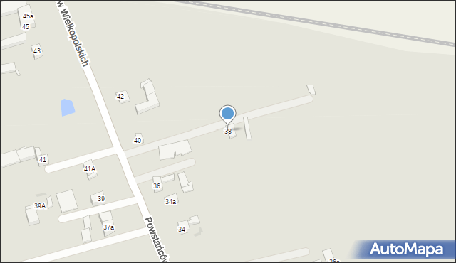 Gniezno, Powstańców Wielkopolskich, 38, mapa Gniezna