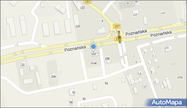Gniezno, Poznańska, 111, mapa Gniezna