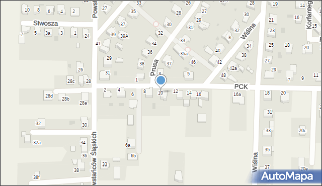 Goczałkowice-Zdrój, Polskiego Czerwonego Krzyża, 10, mapa Goczałkowice-Zdrój