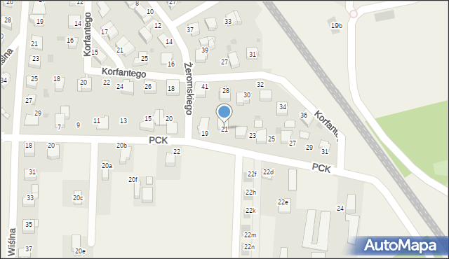 Goczałkowice-Zdrój, Polskiego Czerwonego Krzyża, 21, mapa Goczałkowice-Zdrój