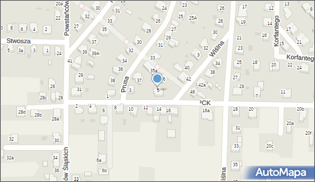 Goczałkowice-Zdrój, Polskiego Czerwonego Krzyża, 5, mapa Goczałkowice-Zdrój