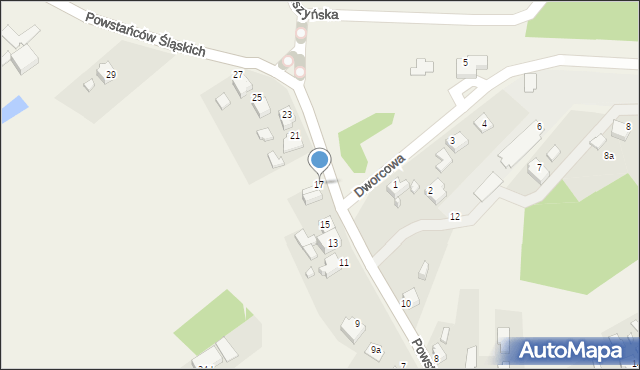 Godów, Powstańców Śląskich, 17, mapa Godów