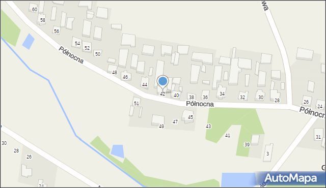 Godzianów, Północna, 42, mapa Godzianów