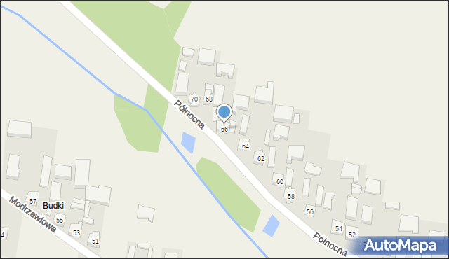 Godzianów, Północna, 66, mapa Godzianów