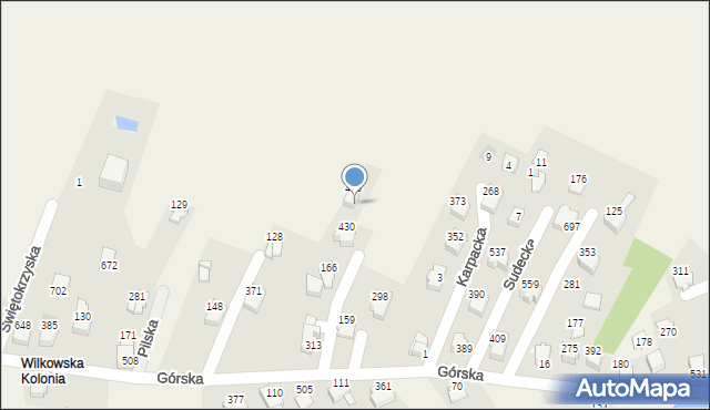 Godziszka, Podhalańska, 614, mapa Godziszka