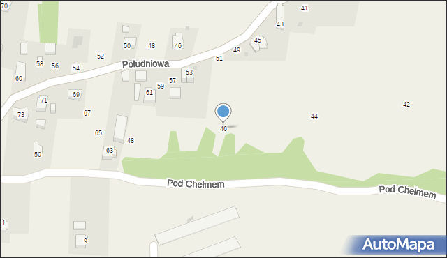 Godziszów, Pod Chełmem, 46, mapa Godziszów