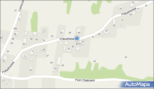 Godziszów, Południowa, 57, mapa Godziszów