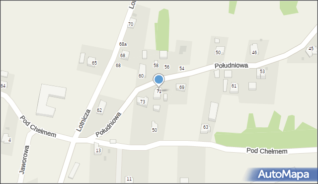 Godziszów, Południowa, 71, mapa Godziszów