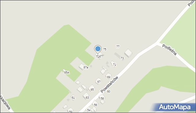 Gogolin, Powstańców, 71A, mapa Gogolin