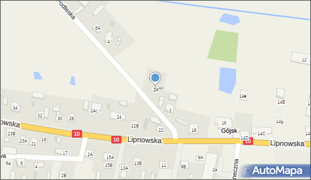 Gójsk, Podleska, 2A, mapa Gójsk
